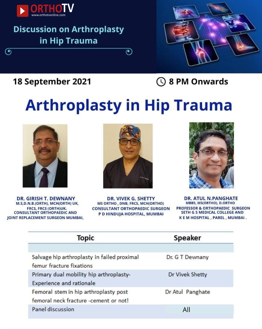 Arthroplasty in Hip Trauma