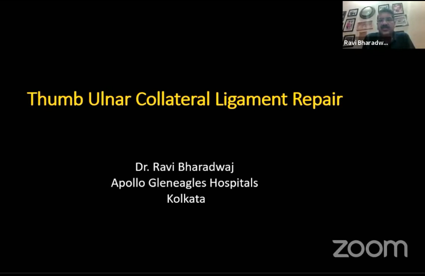 Thumb Collateral Ligament Repair Dr Ravi Bharadwaj Apollo Gleneagles Hospital Kolkata 