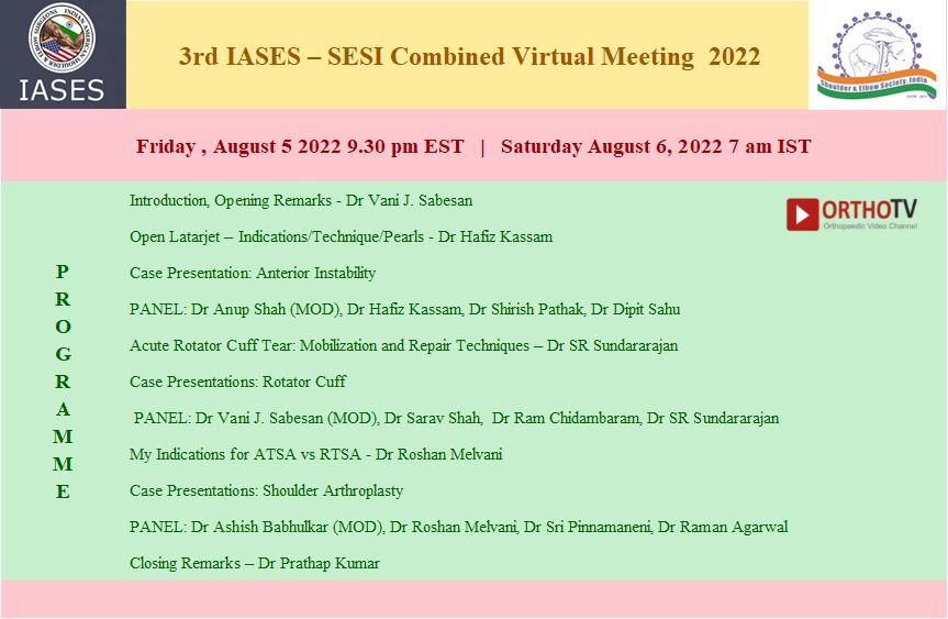 3rd IASES - SESI Combined Virtual Meeting 2022
