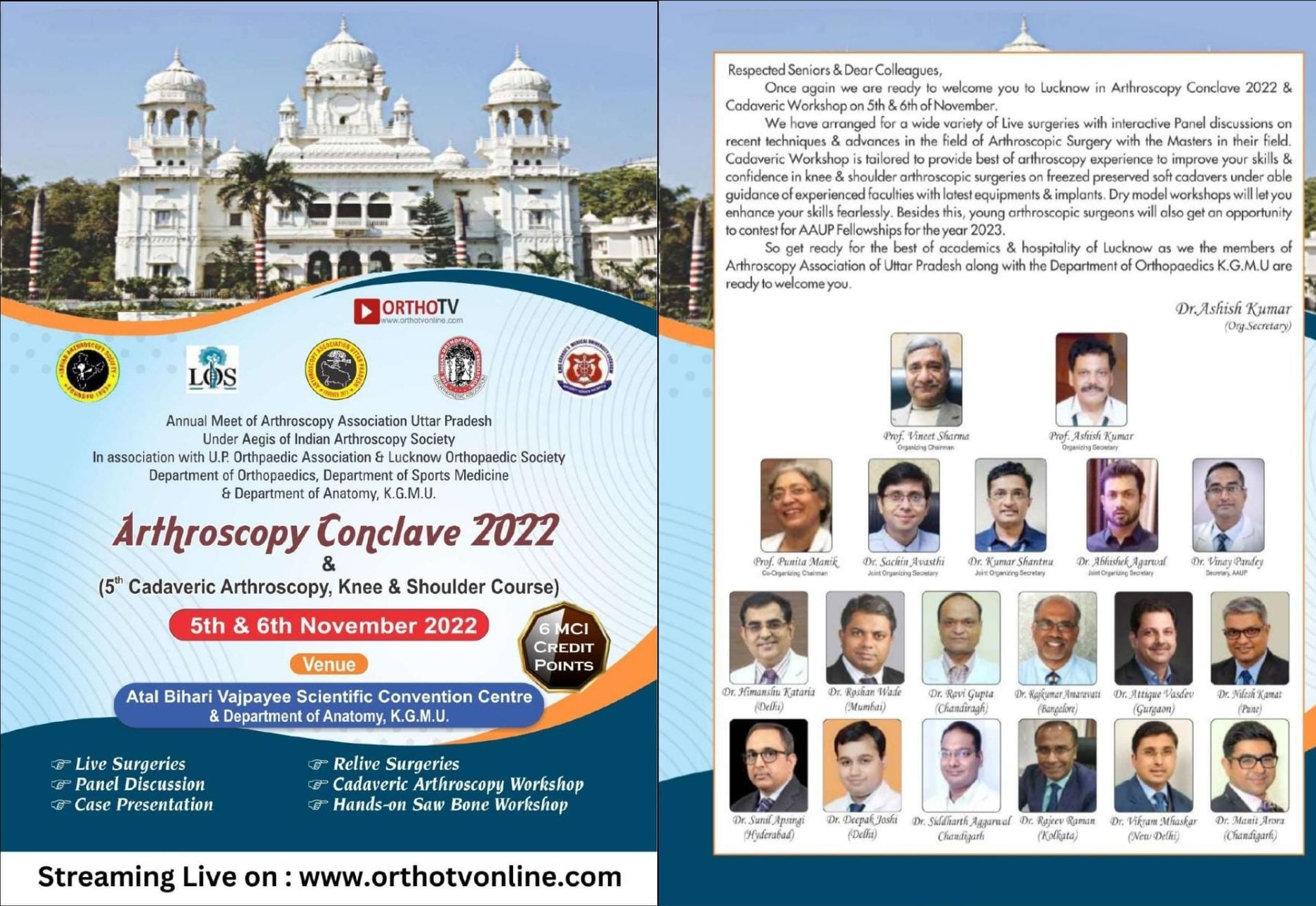 Arthroscopy Conclave 2022 & (5th Cadaveric Arthroscopy, Knee & Shoulder Course)