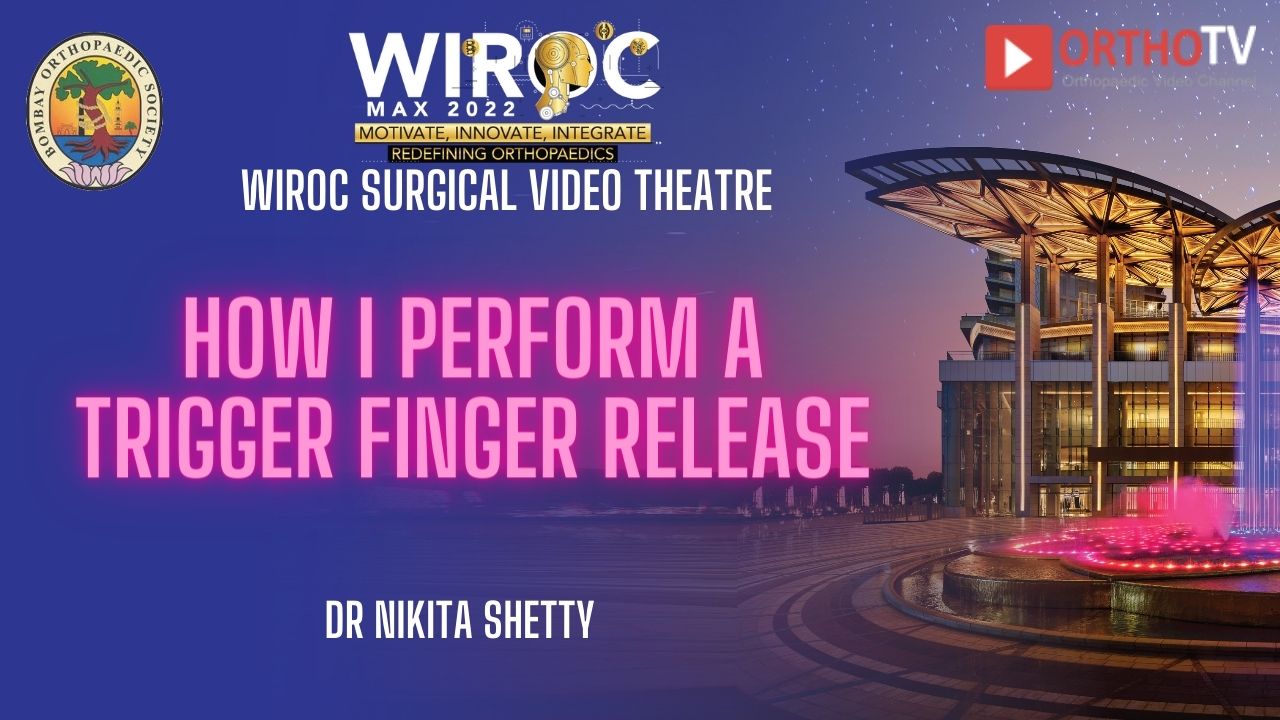 How I perform a Trigger Finger Release Dr Nikita Shetty