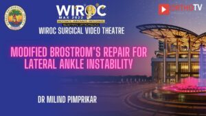Modified Brostrom’s repair for lateral ankle instability Dr Milind Pimprikar