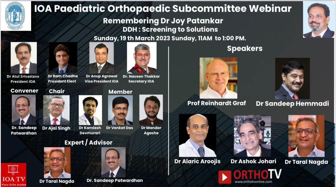 IOA Paediatric Orthopaedic Subcommittee Webinar Remembering Dr Joy Patankar