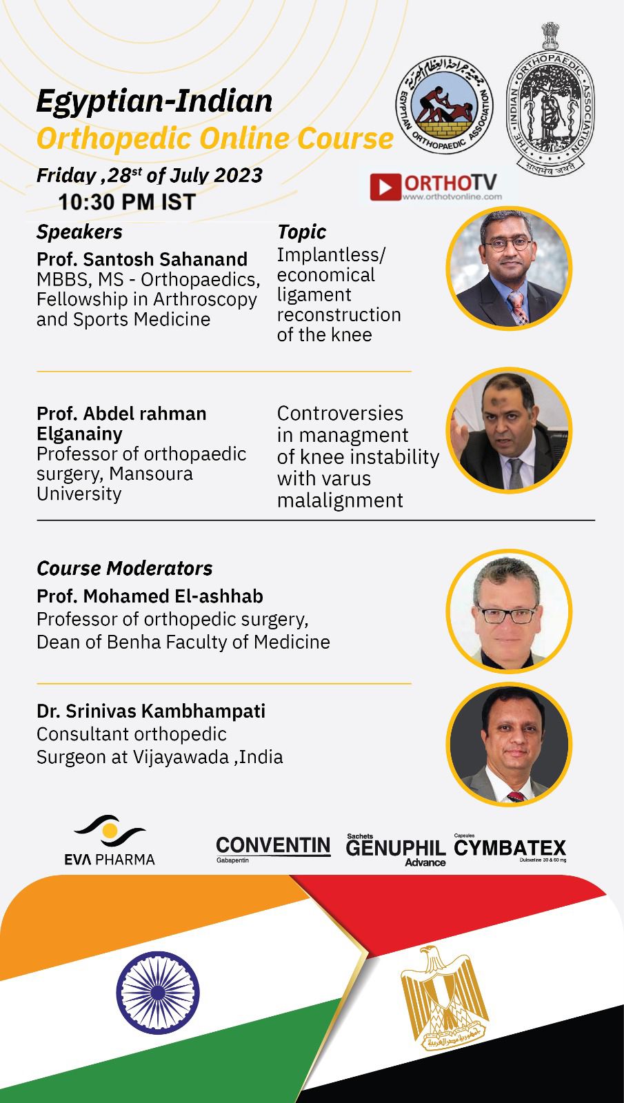 Egyptian-Indian Orthopedic Online Course : Egyptian-Indian Orthopedic Online Course - Prof. Santosh Sahanand