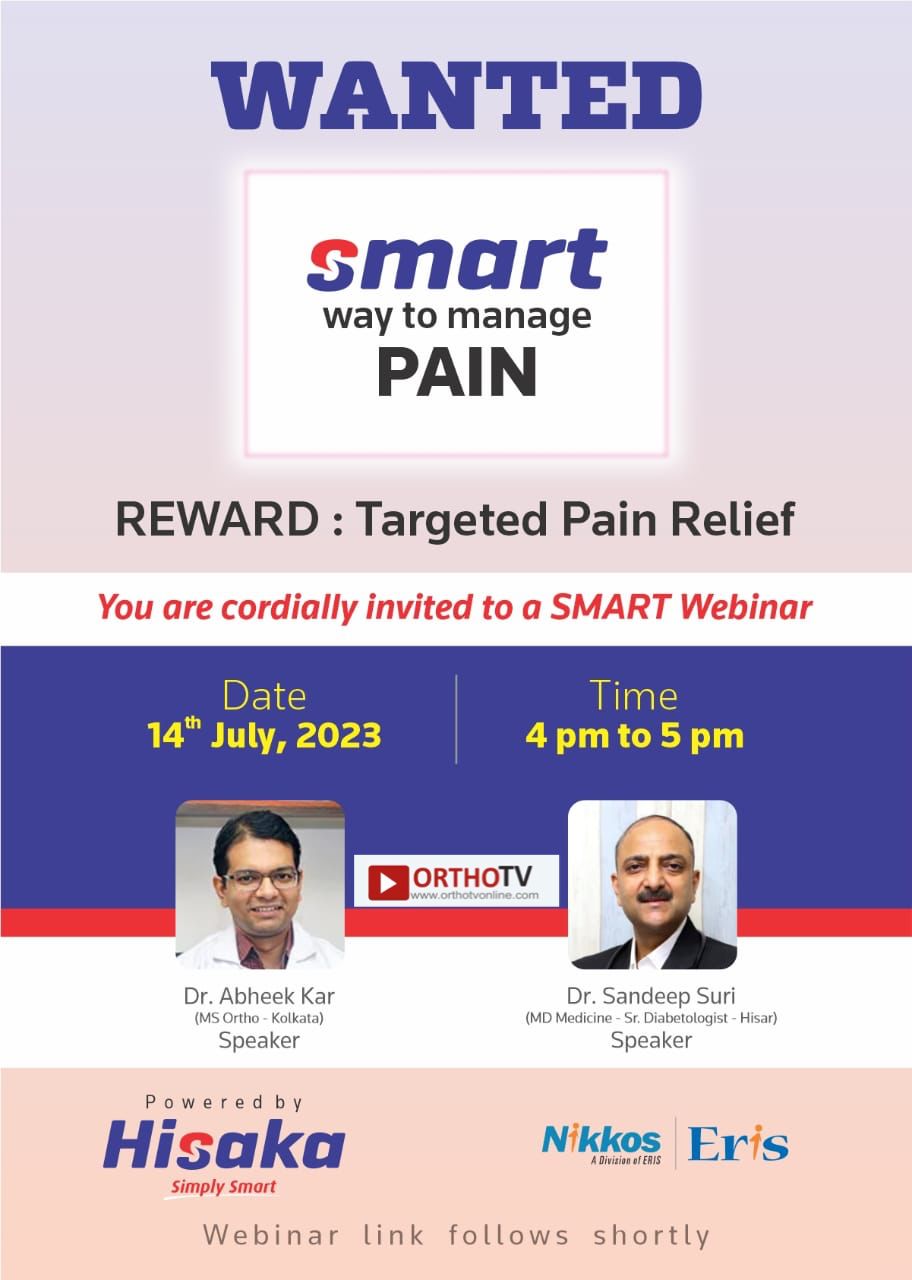 WANTED smart way to manage PAIN - REWARD: Targeted Pain Relief - Dr. Abheek Kar & Dr. Sandeep Suri
